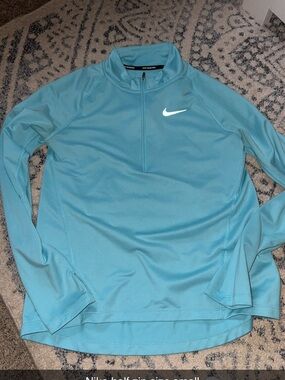Nike Light Blue Quarter-Zip Performance Pullover